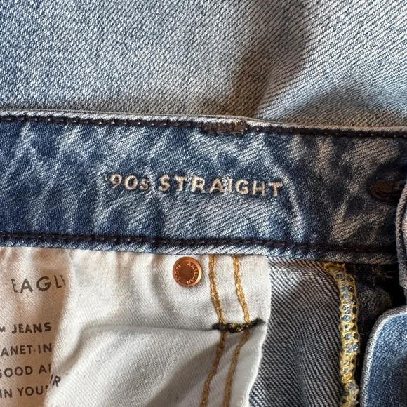 American Eagle Outfitters Blue Straight Jeans Classic 90's Style MEN'S 34x30 #V - Picture 7 of 8